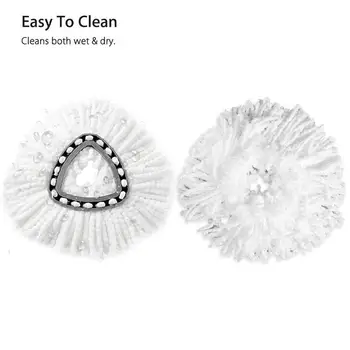 

1pc Replacement Microfiber Mop Heads Superfine Fiber Clean Yarn Head Mop Spinning Cotton Twist Replacement Easy Absorbent M1O7