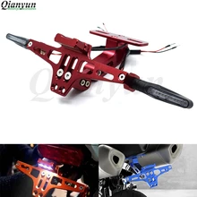 Универсальный CNC алюминиевый мотоцикл регулируемый угол номерной знак кронштейн для BMW K1600 K1300 K1200S R1200R R1200S R1200ST R1200GS