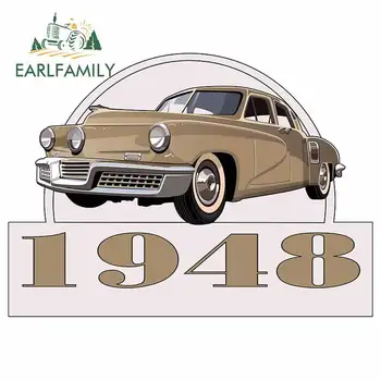 

EARLFAMILY 13cm x 9.7cm for 1948 Vintage Old Vehicle Anime Waterproof Car Stickers Surfboard RV Motorcycle Scratch-proof Decal