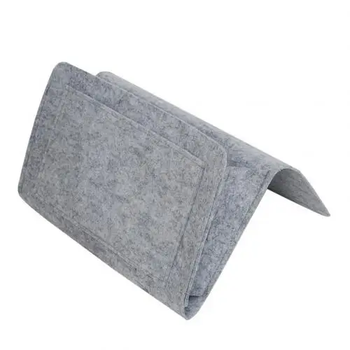 Light Gray Кровать Сумка для хранения карманы Войлок прикроватный подвесной стол диван Органайзер для спальни держатель - Цвет: Light Gray
