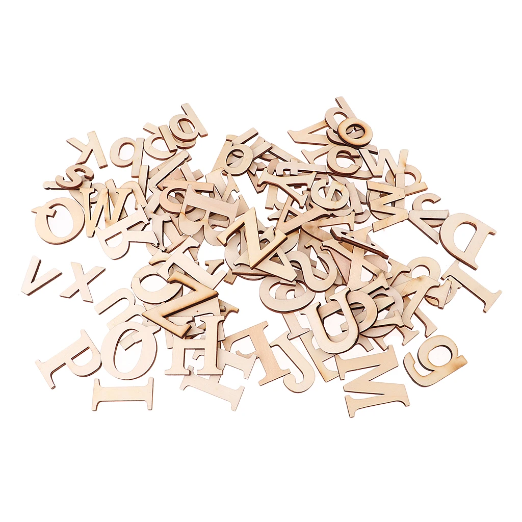 52Pcs Unfinished Wood Capital Lowercase Letters For Scrapbook Kid Wood Craft 52Pcs Unfinished Wood Capital Lowercase Letters For Scrapbook Kid Wood Craft