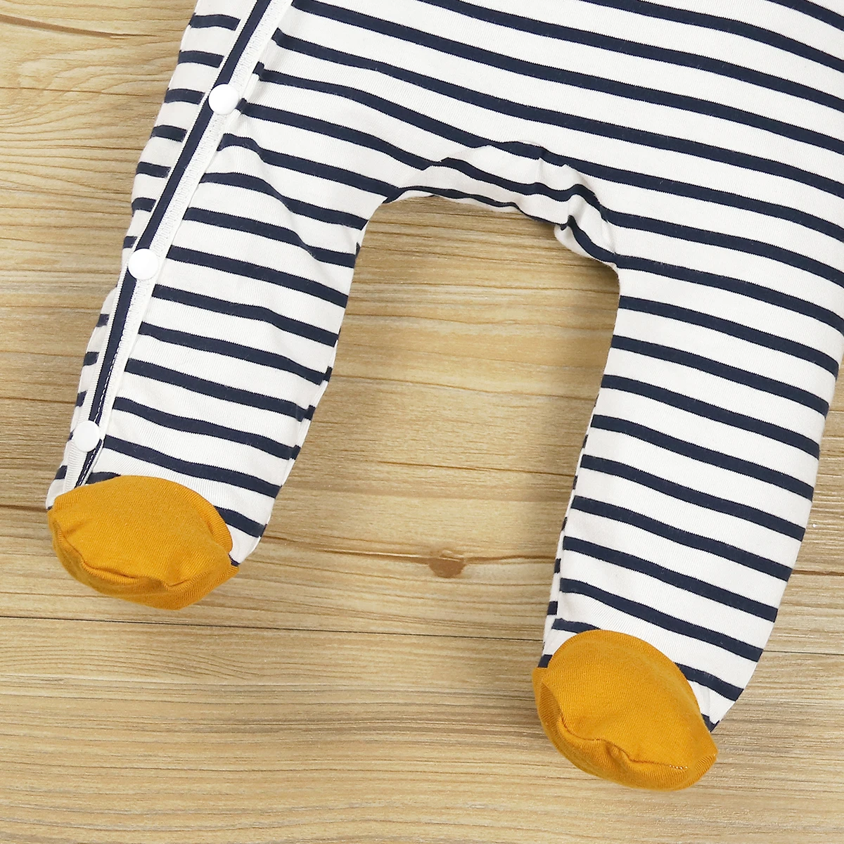PatPat 2021 New Arrival Autumn and Winter One Piece Warm and Cute Baby Striped Jumpsuit Baby Clothes