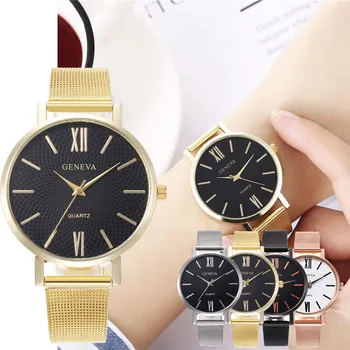 

Fashion Cool Unique Digital Literal Multi Layer Dial Men Quartz Mesh Belt Watch