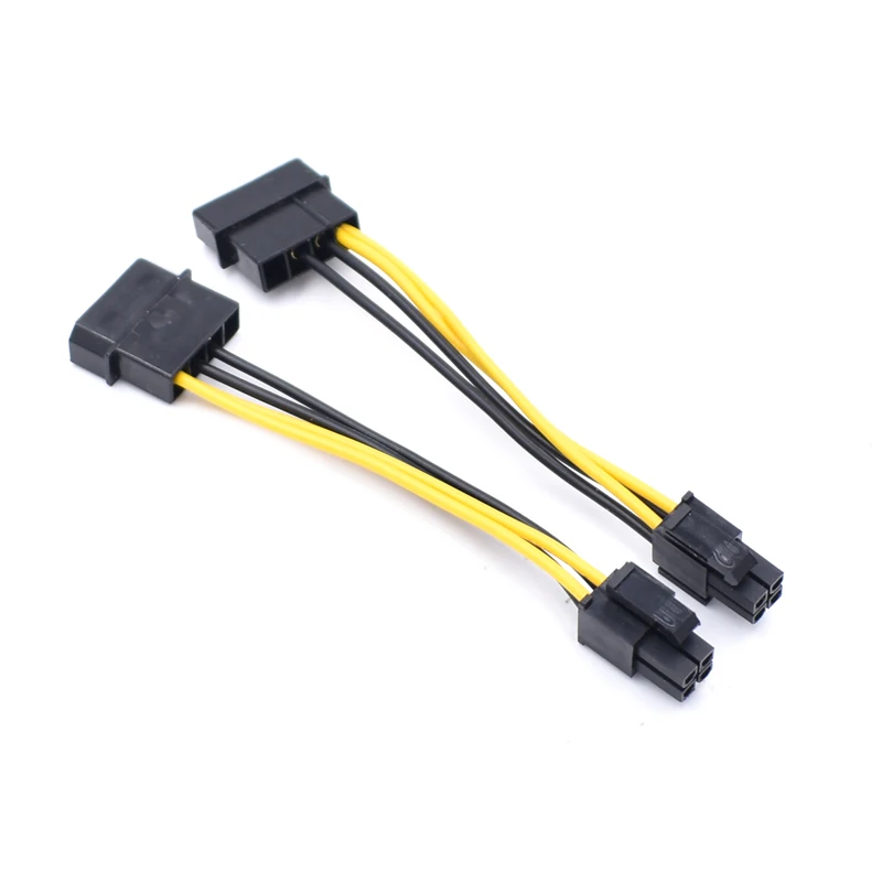 Dual IDE 4-pin Molex LP4 to Motherboard CPU 8P(4 + 4)pin Power Supply Adapter Cable power cable