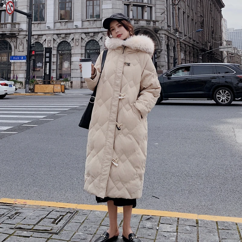 Женская зимняя куртка длинный женский пуховик теплая Модная свободная хлопковая одежда - Цвет: 2