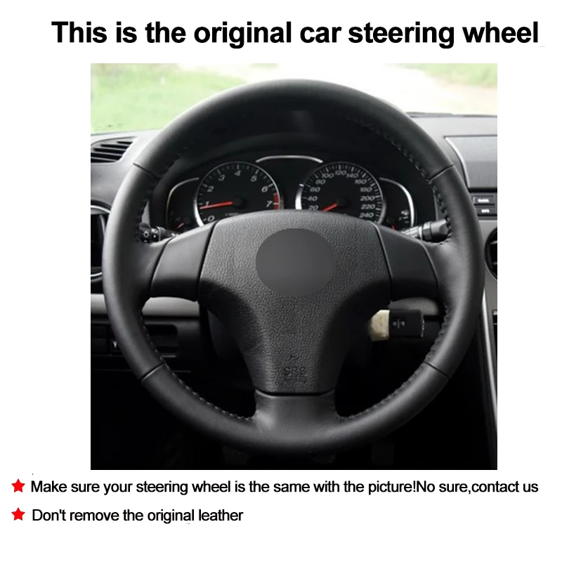 DIY крышка рулевого колеса автомобиля Volant замша для Mazda 3 Axela 2004-2009 Mazda 5 2004-2010 Mazda 6 Atenza 2003-2008 Mazda MPV