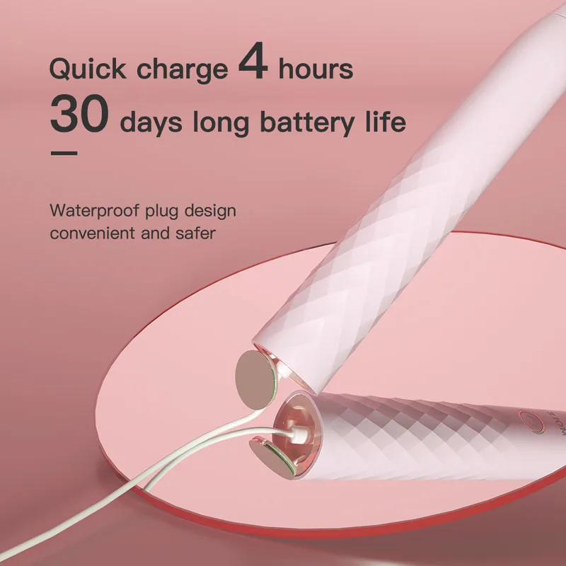 Electric Toothbrush Young Couple Pink&Green Rechargeable 5 Mode Timer Toothbrush IPX7 Waterproof Automatic Ultrasonic Brush Electric Toothbrush Young Couple Pink&Green Rechargeable 5 Mode Timer Toothbrush IPX7 Waterproof Automatic Ultrasonic Brush