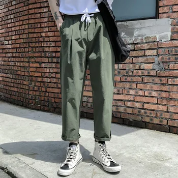 

Autumn Joggers Pants Men's Fashion Solid Color Casual Sweatpants Men Streetwear Hip Hop Loose Drawstring Trousers Male M-5XL