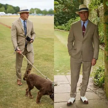 

Latest Spring One Button Business Men's Suit Custom Simple Men's Wedding Party Dress Jacket Pants 2pcs