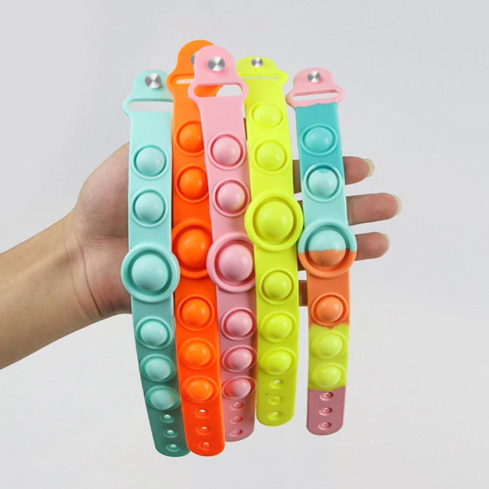 Stress Relief Bracelet Push Bubble Sensory Decompression Wristband Autism Toy Special Reliever | Игрушки и хобби