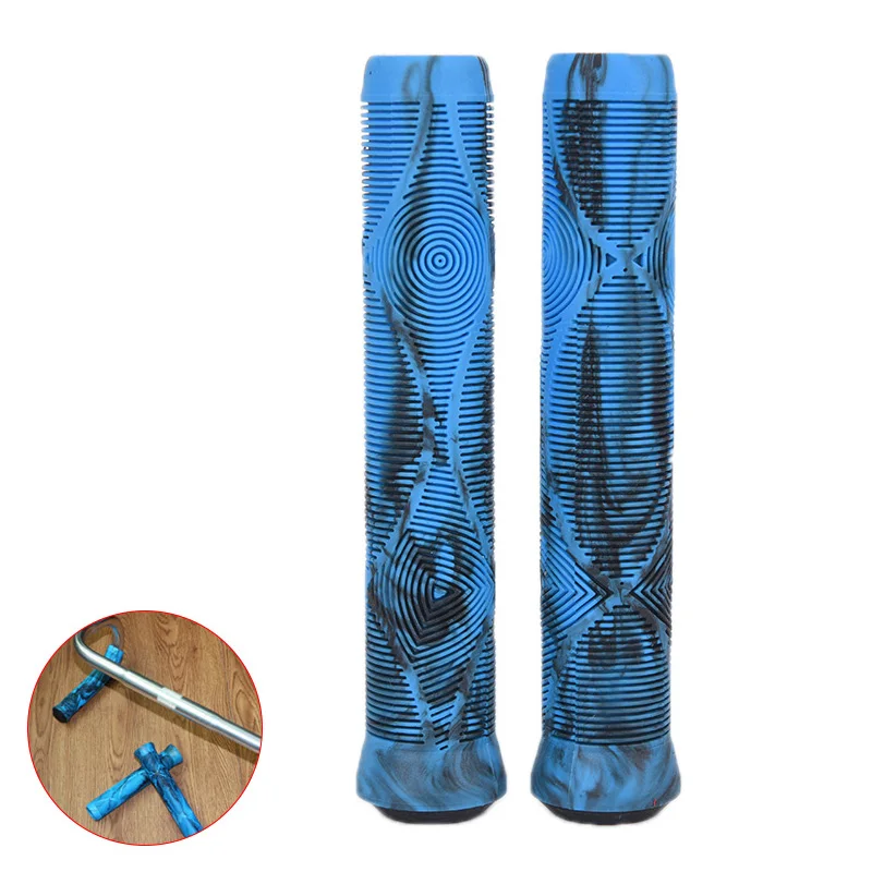2Pcs 170mm Bike Rubber Handle Bar Grip Non-slip Bicycle Grips Bike Parts - Цвет: Тёмно-синий