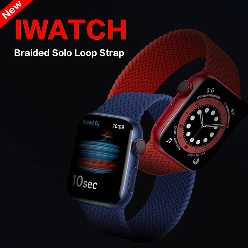 Новейший Плетеный ремешок для часов Apple watch 1 2 34 5 6 iwatch 38 мм 42 40 44 наручных | Наручные