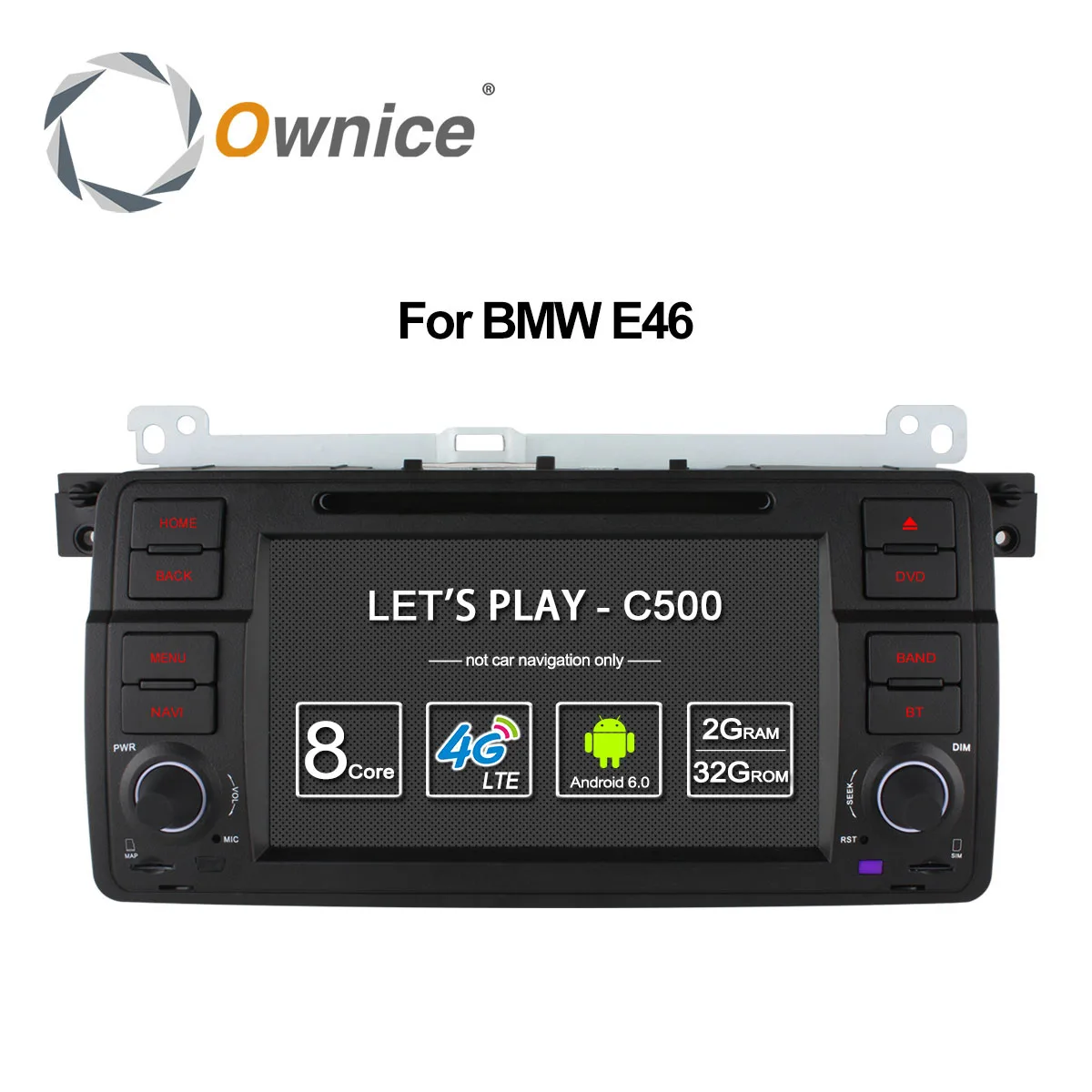 Ownice C500 Android 6 0 Восьмиядерный для bmw E46 M3 автомобильный dvd gps navi wifi 4G BT Радио RDS 2 Гб ОЗУ