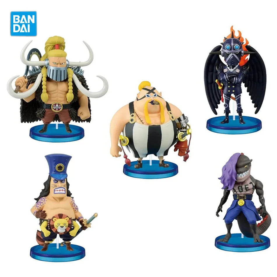 Bandai Wcf One Piece Figures Animals Pirates 1 Boxs Egg Figure Collection Kawaii Ornament Giocattoli Per Bambini Modello Bambola Regali