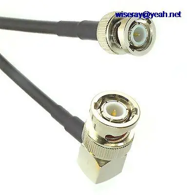 

DHL/EMS 100PCS BNC male right angle to BNC male crimp plug RG58 cable jumper pigtail 50cm-A8