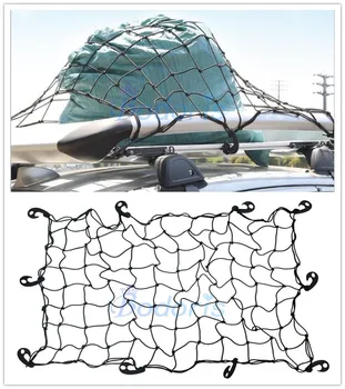 

Accessory For Toyota Land Cruiser 200 Prado FJ 120 150 100 120x90cm Roof Racks Elastic Cargo Mesh storage net fixed Luggage Cord