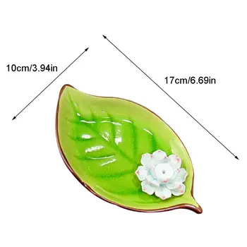 

Incense Stick Burner Holder-Ceramic Decorative Lotus Incense Burner Leaf-Incense