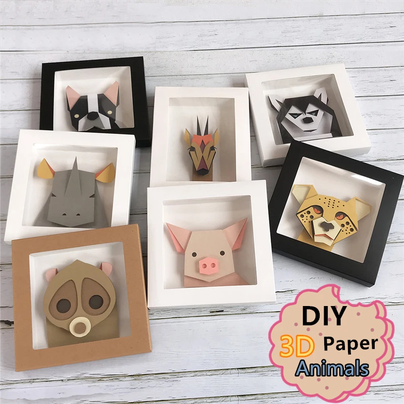 DIY ремесло животные бумага настенная рама для картины кулон украшения