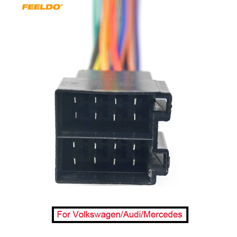 Feeldo 20 шт. автомобиля oem аудио стерео Жгуты проводки для Volkswagen/Audi/Mercedes установить послепродажного стерео # fd-1770