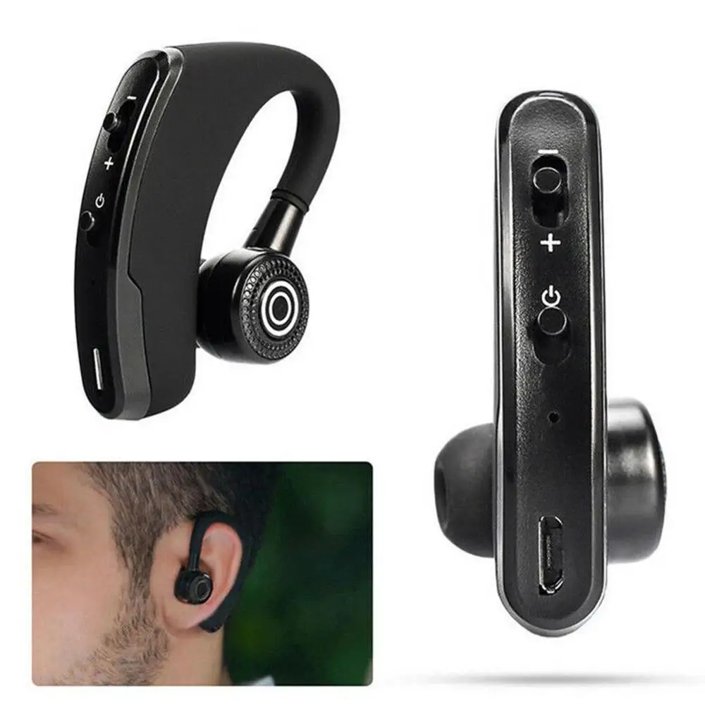 Беспроводные Bluetooth наушники V9 CSR шумоподавляющие деловые с микрофоном спортивные