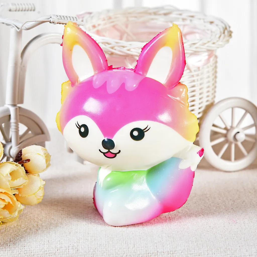 Игрушка Squishies Fox медленно поднимающийся крем Kawaii ароматизированный облегчение стресса милые животные медленно поднимающийся ароматизированный подарок на день детей сжимающая игрушка