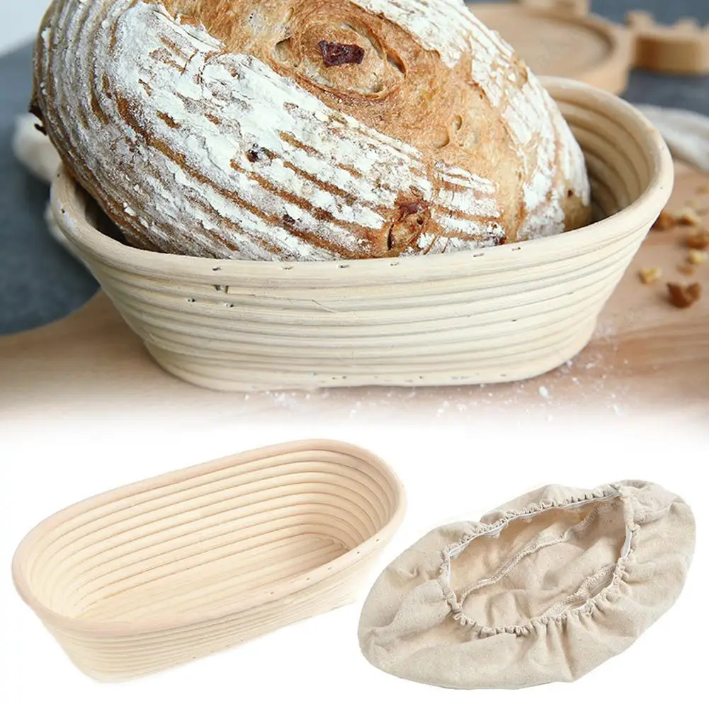 

Oval Dough Banneton Brotform Dougn Rattan Bread Baskets Fermentation Wicker Basket Kitchen Supplies Bakery Tools Bakeware