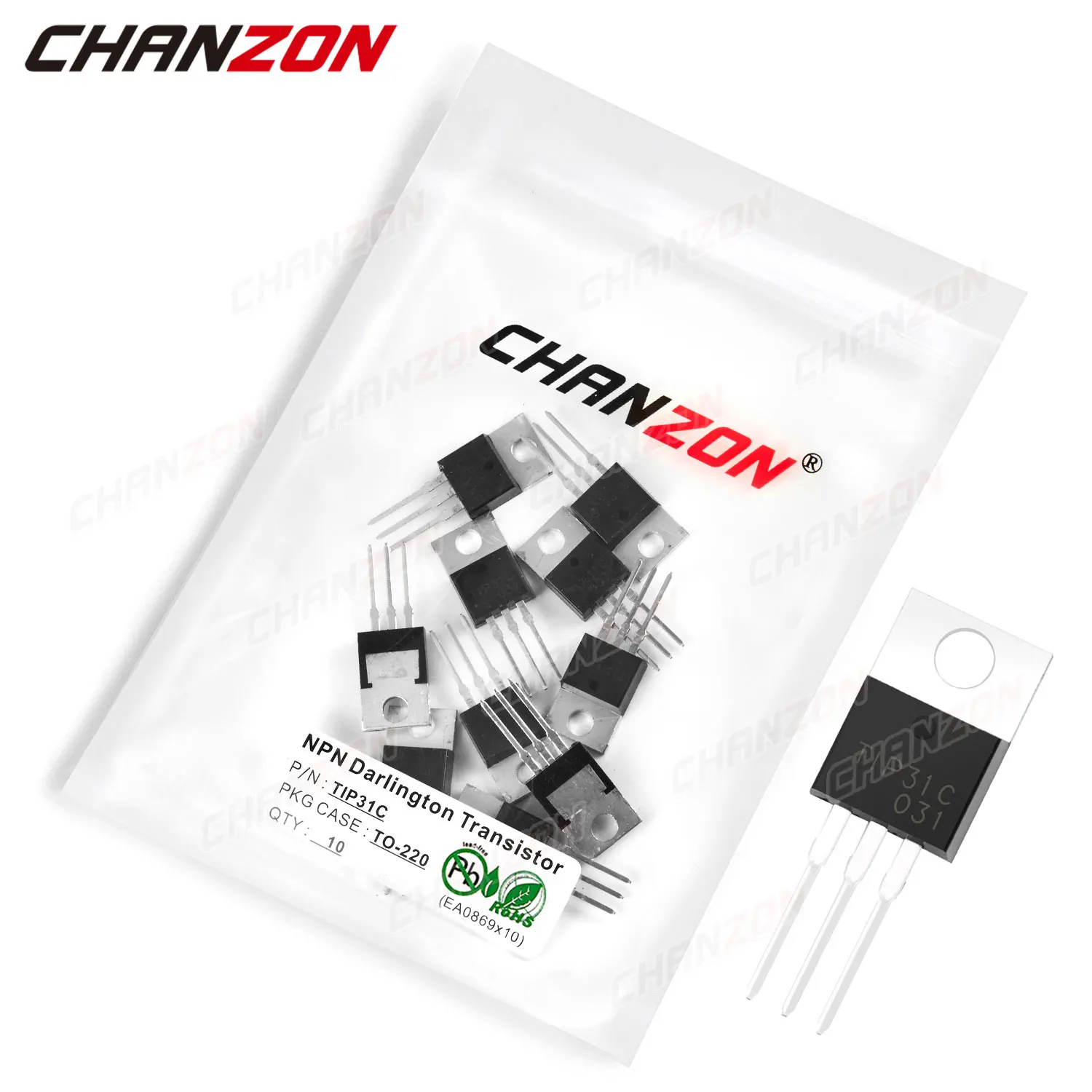 10 Pz Tip31C To-220 Npn Darlington Transistor Di Potenza Giunzione Bipolare Bjt Potenti Fet A Tubo Triodo 3A 100V Circuiti Integrati