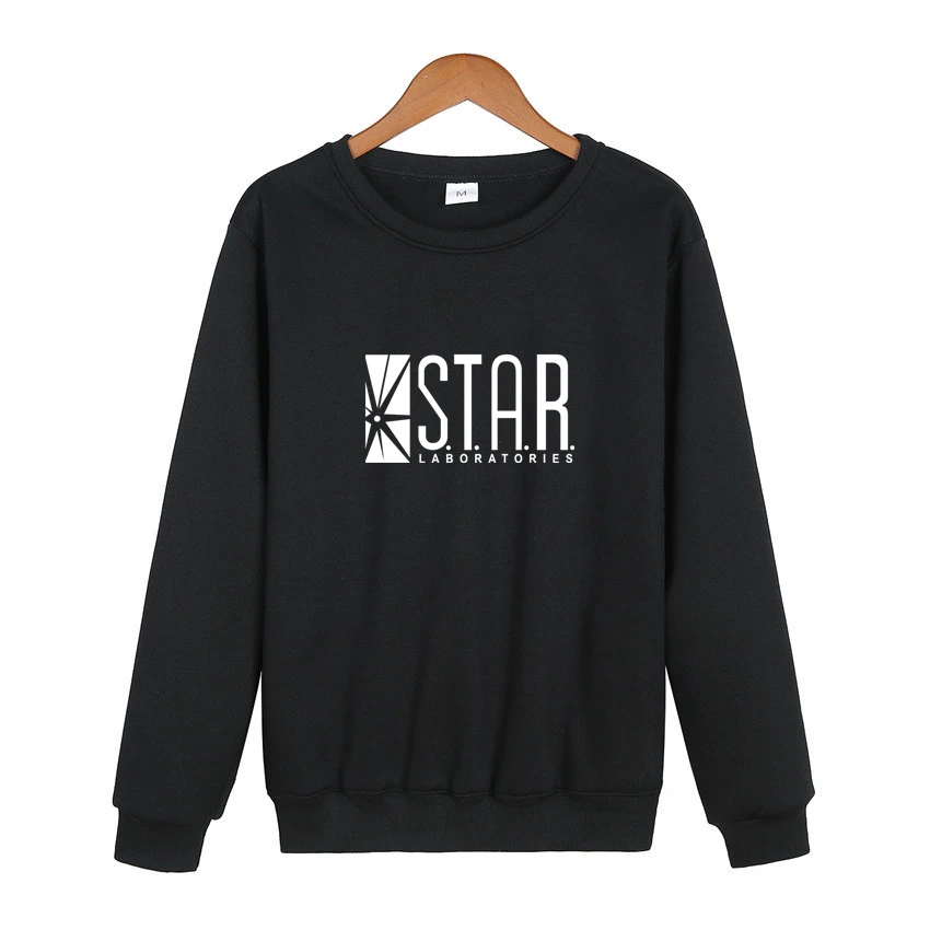 Flash Barry Allen Star Lab Labs черный цвет Мужская толстовка новинка толстовки пуловер 2017
