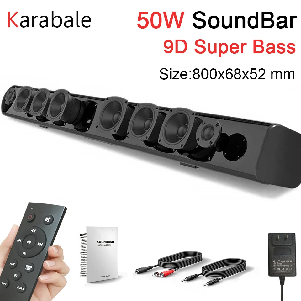 Беспроводная Bluetooth-Колонка SC18 50 Вт стерео 9D супер бас Саундбар для телевизора ПК |