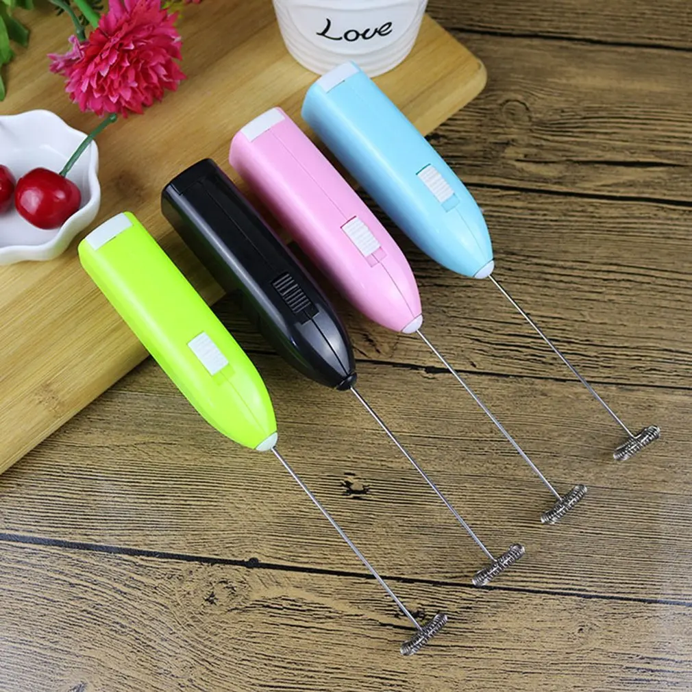 Electric Milk Whisk Frother Mini Handheld Egg Beater Mixer Foamer Stirrer Whisk for Coffee Milk Drink Kitchen Tool