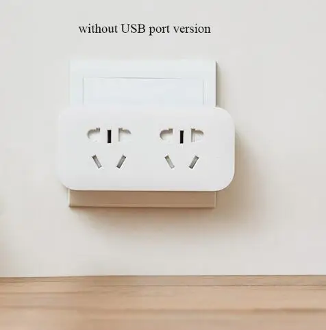 no USB port Xiaomi Mijia Преобразователь мощности портативный адаптер пробки для домашнего офиса 5 в 2.1A 2 розетки 2 USB быстрая зарядка - Цвет: no USB port