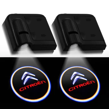 

2pcs wireless Led car door welcome Laser projector Logo ghost shadow lights for Citroens Logo C2 C3 C4 C5 C1 elysée Berling