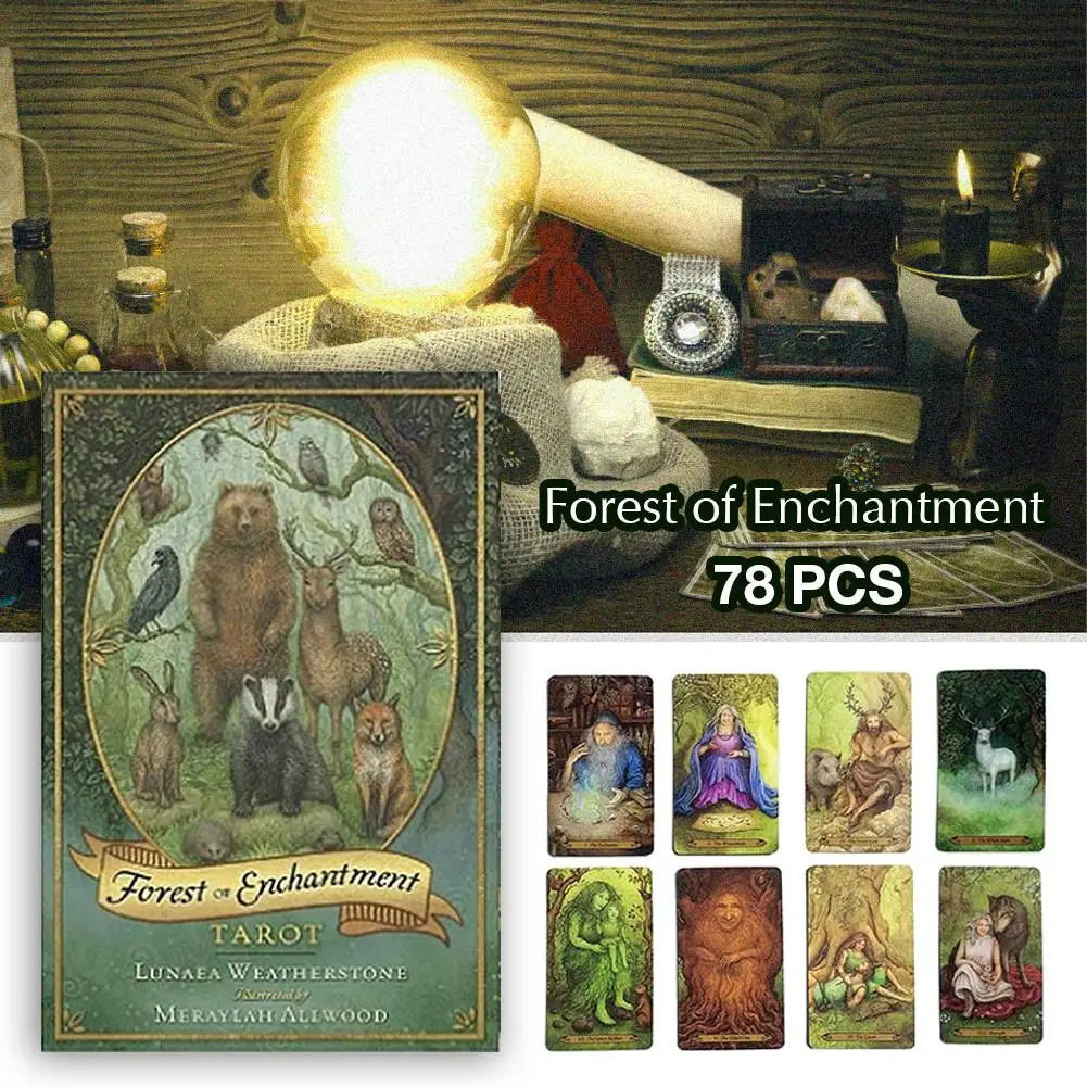 

78 Sheets/Set Tarot Card Full English Version Forest Of Enchantment for Friend Family Party Card Board Game