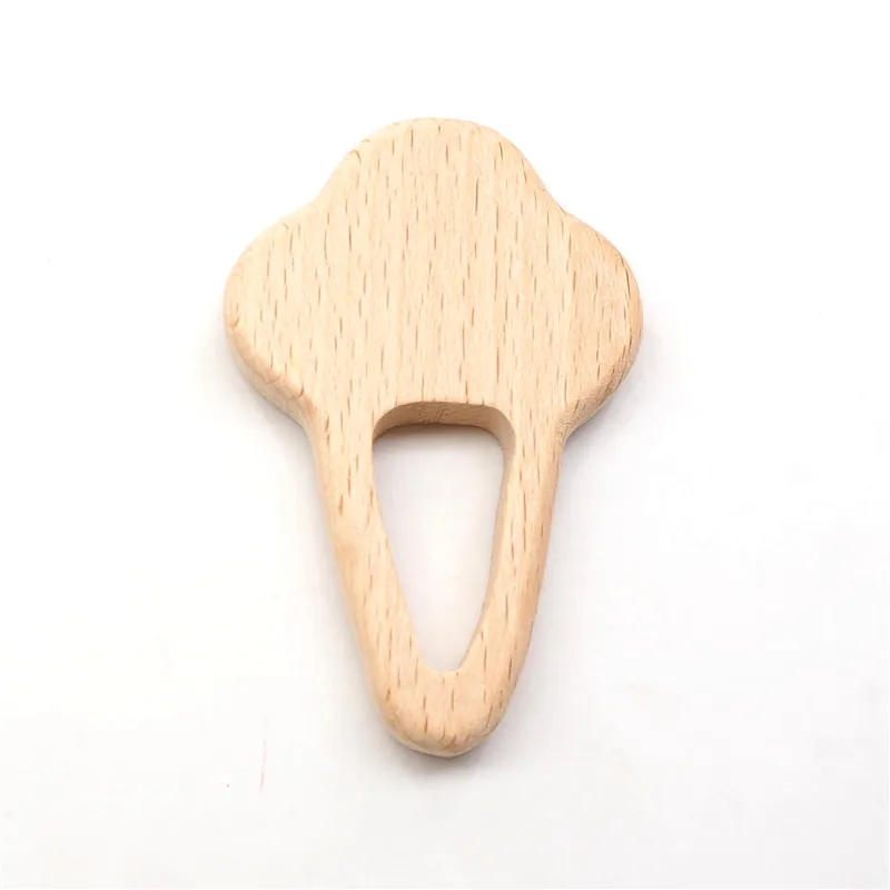 Ice Cream Chenkai 10 шт. деревянный Прорезыватель "Слон" кольцо DIY Экологичная незавершенная Младенческая Погремушка прорезыватель, захватывающие Деревянные игрушки животных - Цвет: Ice Cream