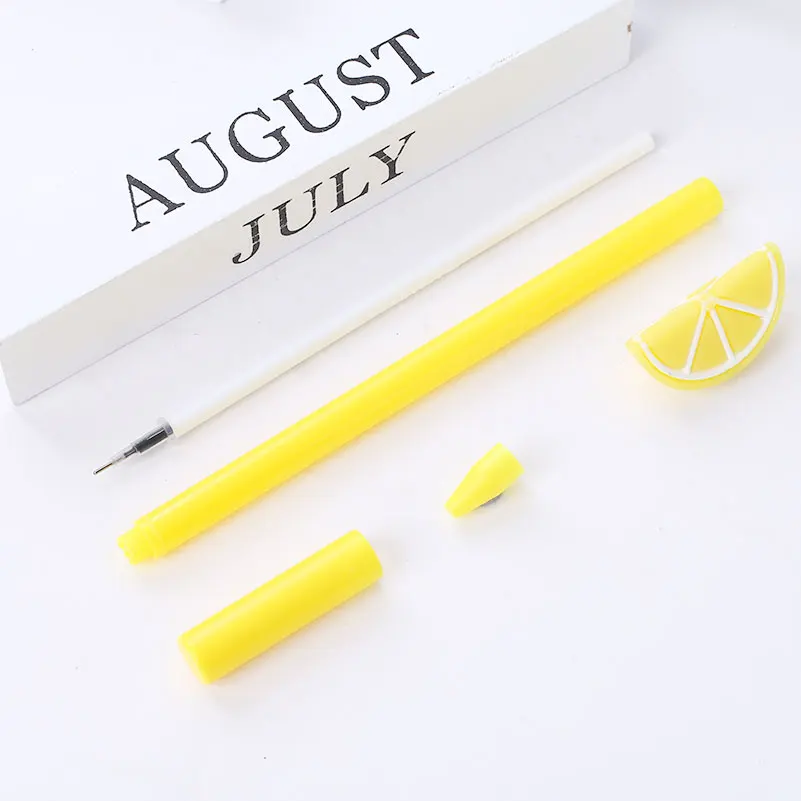 12pcs Creative Fruit Gel Pen Cute Kawaii Stationery Store Thing Item Novelty School Accessory Office Supply Material Watermelon