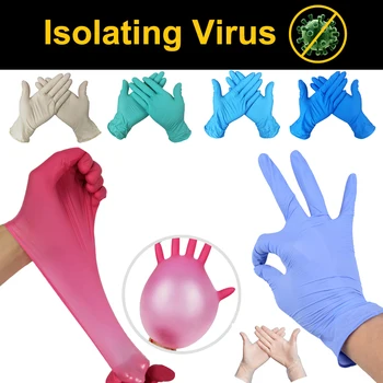 

10/50/100PCS Disposable Household Latex Gloves Disposable Gloves Food Gloves Left And Right Universal Cleaning