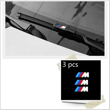 

3 pcs Car window wiper m styling sticker For X1 M2 M3 M5 M6 E46 E90 E60 E39 E36 E87 E92 E91 E34 F30 E10 F20 F30 car accessories