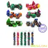 Bescon Mini Two Tone Polyhedral RPG Dice Set 10MM, Small Dice Set D4-D20 in Tube, 7pcs set 1