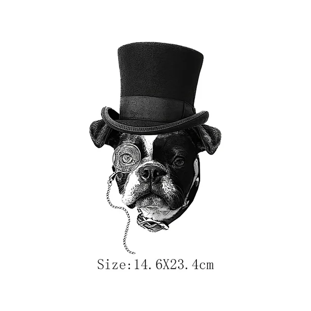 Black Dog Patch Thermo Sticker For 