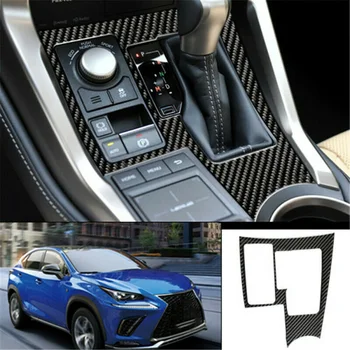 

1pc Carbon Fiber Decoration Sticker Central Console Gear Shift Panel Trim Durable Waterproof For Lexus NX200t 300h 2015-19