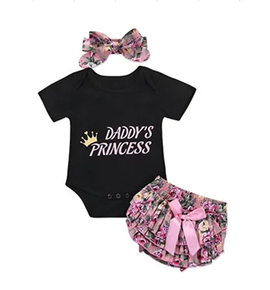 Baby Clothing Set classic EAZII Hello World Print Newborn Infant Baby Girl Romper Jumpsuit With Underwear Short Sleeve Sunsuit Summer Clothes Outfit 0-24M newborn baby clothing set