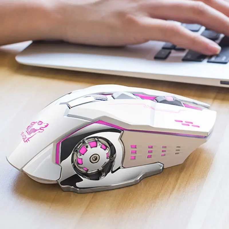 Gaming Mouse Rechargeable X8 Wireless Silent LED Backlit USB Ergonomic Mouse E65A