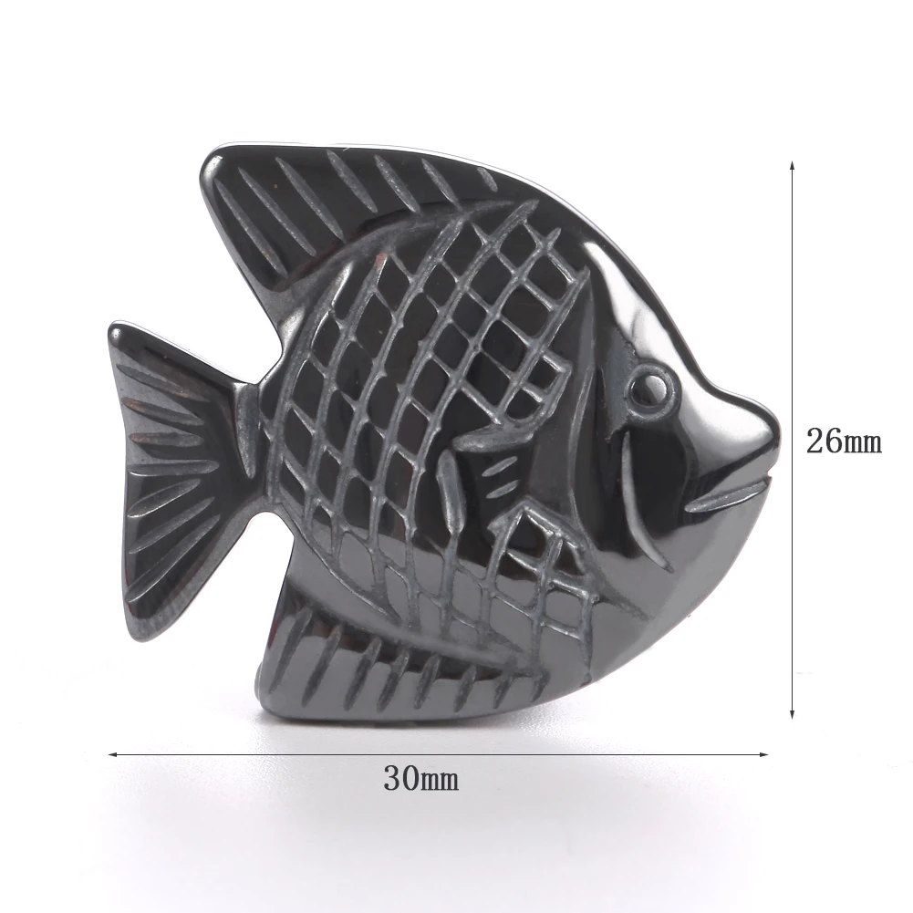 3 Stück natürliche Tier Hämatit Stein Perlen Charm Anhänger Spacer Perlen für Schmuckherstellung DIY Armband Halskette – Detail 7