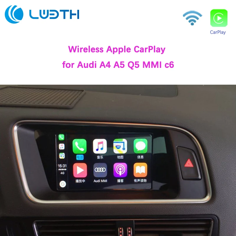 Wi Fi беспроводной Apple Carplay Car play 2010 2016 A4 A5 Q5 MMI 2009 2011 A6 A7 A8 C6 Android Зеркало для Audi с iOS