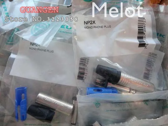 

50pcs for NEUTRIK NP2X/NP2X-B PLUG Mono Professional 2 Pole 6.35 mm 6.5mm Stereo Jack Plug 6.35mm jack