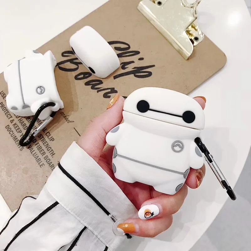 Милый симпатичный белый защитный чехол для AirPods 1 2, мягкий силиконовый чехол для беспроводной bluetooth-гарнитуры, Женский чехол, защита от падения