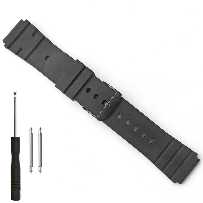 Cinturino In Gomma Per Cinturino In Resina Pu Nera Da 21Mm Per Luminox 3001 3001.Bo 3901