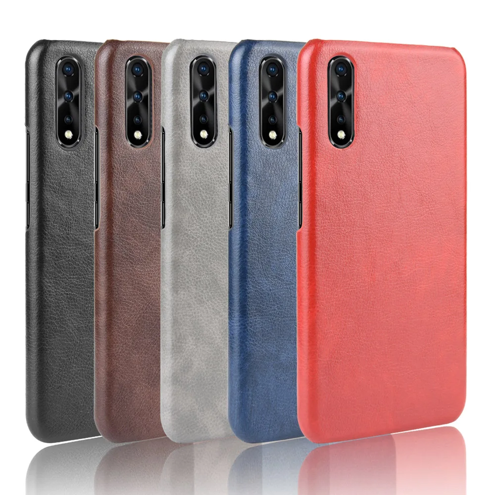 ДЛЯ vivo S1/Z5/V17 Neo чехол S1 Z5 ретро из искусственной кожи Кожа с рисунком Litchi PC жесткий