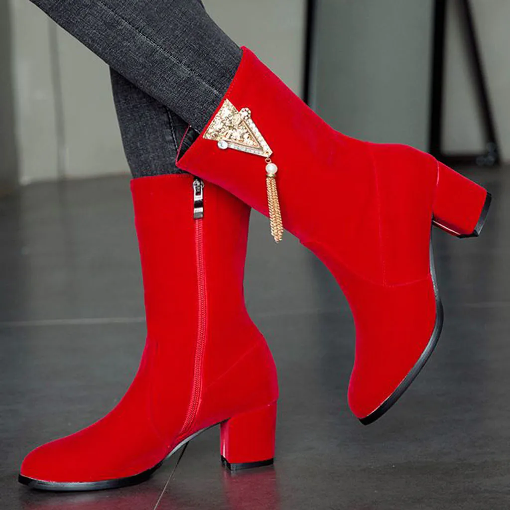 Botas mujer invierno/; botas de invierno de las mujeres; зимние сапоги; женские замшевые сапоги до середины икры; большие размеры;# G3