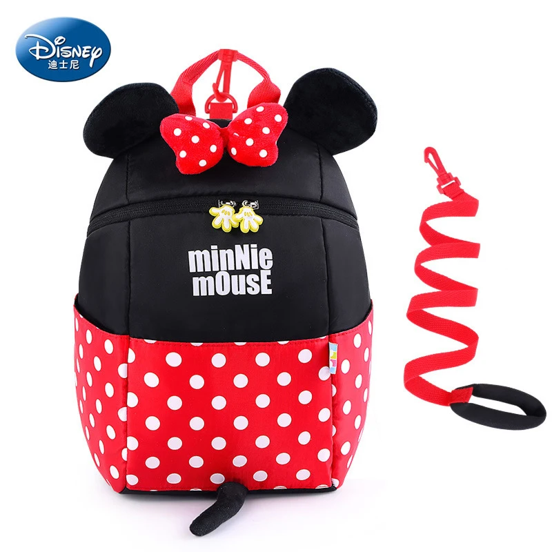 1~3 Years Old Genuine Mickey Cartoon Backpack Toddler Backpacks Traveling Outdoor for Kid Mickey Minnie Anti-lost Bag Waterproof